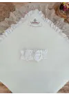Omarı Yenidoğan Wool Yün Taç Nakışlı Battaniye