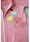 Omarı Rengarenk Uçan Balon Desenli Bebek Kız Tulumu