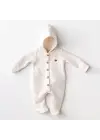 Omarı Yumuşak Ekru Bebek Tulumu
