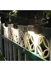 Solar Güneş Enerjili Şarj Edilen Köşebent Merdiven Veranda Bahçe Yolu Led Lamba Işık 4 Adet