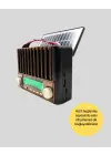 Solar Panel Şarjlı Taşınabilir Radyo Bluetooth Hoparlör Müzik Kutusu