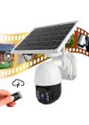 Solar Panelli Su Geçirmez Gece Görüş Destekli Wifi Bağlantılı Güvenlik Kamerası