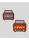 Şömine Efektli Solar Hoparlör Bluetooth 5.3 Radyo Aux Usb Tf Destekli