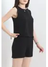 Şortlu Ayrobin takım siyah