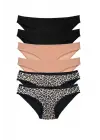 Suni Sinir Moda Kadın İç Giyim Bikini Külot Eşsiz Leopar Desen