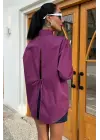 Omarı Oversize Gömlek Cepli Arkası Yırtmaçlı Modası