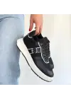 Tanwe Siyah Cilt Bağcıklı Spor Ayakkabı