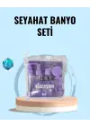 Taşınabilir 5’li Seyahat Banyo Seti Şampuanlık Sprey Krem Kutusu