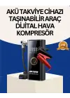 Taşınabilir Akü Takviye Ve Akıllı Lastik Şişirme Pompası