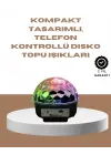Taşınabilir Bluetooth Disko Topu Uzaktan Kumandalı Işık Efektleri