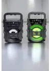 Taşınabilir Bluetooth Hoparlör Led Işıklı Uzun Pil Ömrü
