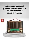 Taşınabilir Hoparlör Güneş Panelli Bluetooth Usb Sd Fm Am Sw Radyo
