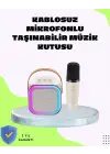 Taşınabilir Karaoke Mikrofon Seti Bluetooth Hoparlörlü