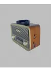 Taşınabilir Nostalji Radyo Bluetooth Usb Aux Girişli