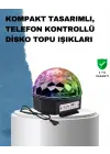 Taşınabilir Rgb Disko Topu Bluetooth Ve Uzaktan Kumanda Özellikli