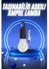 Taşınabilir Şarjlı Led Ampul Askılı Lamba Kamp Bahçe Lambası