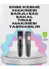 Taşınabilir Şarjlı Saç Sakal Tıraş Makinesi – 3 Taraklı, Sessiz Ve Ergonomik
