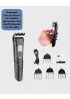 Taşınabilir Şarjlı Saç Sakal Tıraş Makinesi – 3 Taraklı, Sessiz Ve Ergonomik