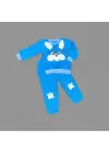 Omarı Tavşan Figürlü Kuzu Kumaş Sweat Pantolonlu Çocuk Takımı