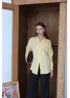 Tek cepli müslin gömlek sarı