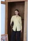 Tek cepli müslin gömlek sarı