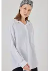 Tek Cepli Oversize Müslin Gömlek 20353 - Beyaz