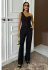 Tek Omuz Büstiyer Plazzo Pantolon Viscon Takım 10159