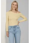 Tek Omuz İpli Bluz Sarı T4328