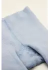 Omarı Mavi Tekli Kaymaz Külotlu Çorap