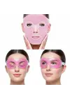 Terapi Jel Boncuklu Yüz Ve Göz Maskesi Seti Pembe Sıcak Ve Soğuk Kullanım