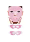 Terapi Jel Boncuklu Yüz Ve Göz Maskesi Seti Pembe Sıcak Ve Soğuk Kullanım