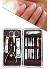 Tırnak Bakım Seti Tırnak Düzeltme Batık 12 Parça Çanta Tipi Manikür Pedikür