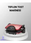 Tost Makinesi Kırmızı Döküm Plaka 6+ Dilim Çok Kapasiteli Izgara