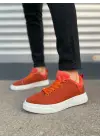 Trend Erkek Keten Ayakkabı - Turuncu
