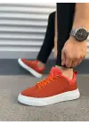 Trend Erkek Keten Ayakkabı - Turuncu