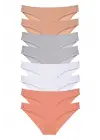 Trend Süper Eko Set Kadın Slip Bikini Ten Gri Beyaz Pudra