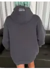 Omarı Rahat ve Şık Kapşonlu Baskılı SweatShirt