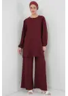 Tunik Pantolon Alt Üst Takım 6663 - Bordo
