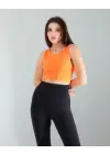 Modern Turuncu Kısa Crop