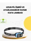 Üç Renkli Led Kafa Feneri 53 Mod Güç Göstergeli Type C Şarjlı