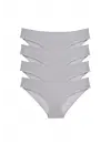 Omarı Süper Eko Likralı Gri Kadın Slip Seti