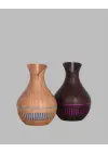 Ultrasonik Ahşap Desenli 130ml Aromaterapi Difüzör Ve Hava Nemlendirici