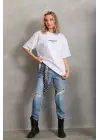 Beyaz Kaliteli Oversize Tişört