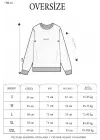 Unisex Üç İplik Parçalı Yakalı SweatShirt - Kırmızı