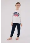 U.S. Polo Assn Uzun Kol Pijama Takım US2203-4 Beyaz