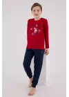 U.S. Polo Assn Uzun Kol Pijama Takım US2214-4 Kırmızı