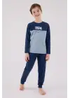 U.S. Polo Assn Uzun Kol Pijama Takım US2220-4 Koyu İndigo