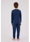 U.S. Polo Assn Uzun Kol Pijama Takım US2220-4 Koyu İndigo