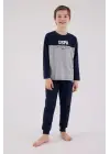 U.S. Polo Assn Uzun Kol Pijama Takım US2220-4 Lacivert
