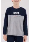 U.S. Polo Assn Uzun Kol Pijama Takım US2220-4 Lacivert